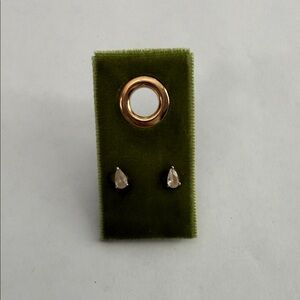 Electric Picks Gold Pear Stud Earrings